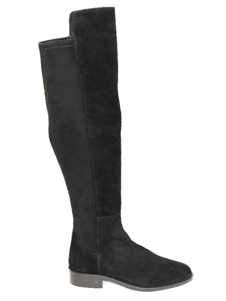 New! Aquatalia Black Natessa Weatherproof Over The Knee Suede 7 Dd503a Otk